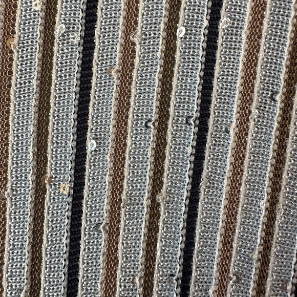 NWT Maria Pavan Long Sleeve Striped Blue Dress with Sequin Details XL - Picture 4 of 5